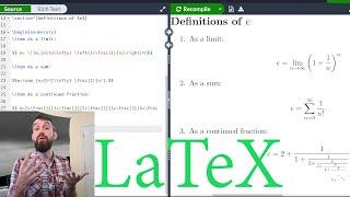 Intro to LaTeX  Learn to write beautiful math equations  Part 1