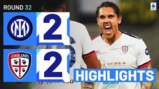 INTER-CAGLIARI 2-2  HIGHLIGHTS  Cagliari claim point in four-goal thriller  Serie A 202324