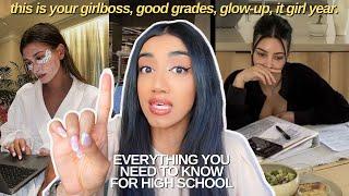 how to CONQUER high school  back to school prep mindset advice confidence study tips & glow up