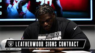 Alex Leatherwood Inks Rookie Contract With the Silver and Black  Las Vegas Raiders