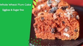 Quick Goan Eggless Sugar free Wheat Plum Cake  Christmas Fruit Cake