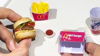 MiniFood McDonalds Burger & Fries with Coke  REAL MINIATURE FOOD COOKING  ASMR