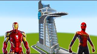 Minecraft Tutorial How To Make Stark Tower from Spiderman No Way Home Avengers Tower