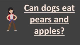 Can dogs eat pears and apples ?