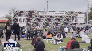 Taylor Swift fans line up early to buy merch at AT&T Stadium