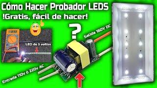 ¡Cómo fabricar PROBADOR  de LEDS GRATIS fácil de hacer