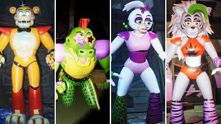 FNAF Security Breach Ruin DLC - All Animatronics Repaired To Their Original Form