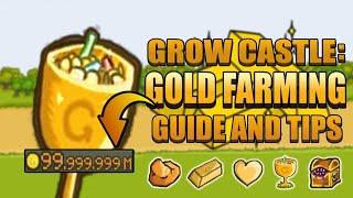 Grow Castle EASY GOLD GUIDE Gold Farming Tips and Tricks 