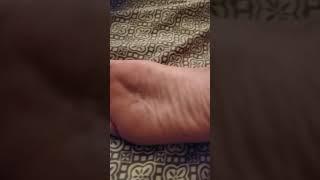 close up sleeping feet