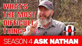 16 What is the most difficult part of slingshot shooting and how do you deal with it?