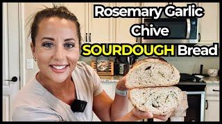 How to Make Rosemary Chive Garlic Sourdough Bread