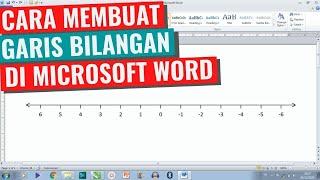 Cara Membuat Garis Bilangan di Microsoft Word