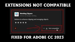 FIXED ADOBE EXTENSIONS NOT COMPATIBLE #flaminkgosh