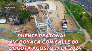 VOLANDO EN DRONE 4K - PUENTE PEATONAL AV  BOYACA CON CALLE 80   -AGOSTO 17 DE 2024 1