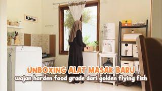 UNBOXING ALAT MASAK BARU  wajan harden food grade dari golden flying fish