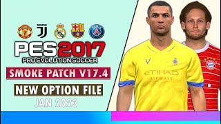 PES 2017 NEW OPTION FILE SMOKE PATCH 2023  PC