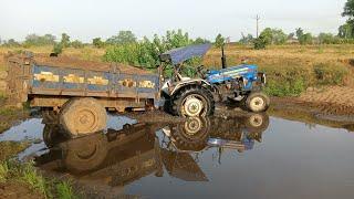 Powertrack Tractor Stuck In The River  Powertrac Tractor Euro 42 Plus