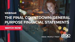 The final countdown General purpose financial statements