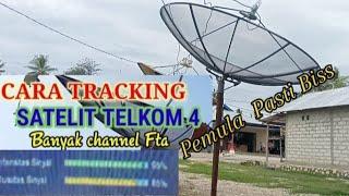 cara Treking Satelit Telkom 4 c band