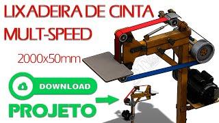 LIXADEIRA DE CINTA 2000X50 MULT-SPEED CUTELARIA BELT SANDER - PROJETO