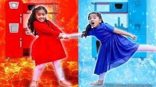 Suri and Annie Play Hot and Cold Challenge For Kids