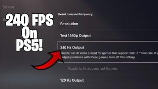 240 FPS On PS5 Tutorial How To Get 240hz On PlayStation 5