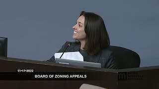 111722 Board of Zoning Appeals