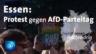 Essen Protest gegen AfD-Parteitag  tagesthemen mittendrin