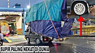 SUPIR TRUCK L300 PALING NEKAT DI DUNIA NAIK KAPAL DI PELABUHAN MERAK