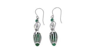 Travelers Journey Egyptian Lady Gemstone Drop Earrings