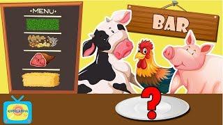 Animals for children - What do farm animals eat? - Animal sounds - Farm