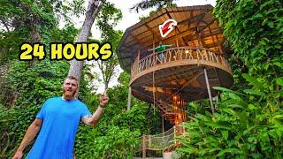 Staying OVERNIGHT in a JUNGLE TREE HOUSE UNWANTED VISITORS