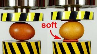 HYDRAULIC PRESS VS EGG HARD AND SOFT SURFACE