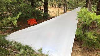 Improvise a shelter using a few basic knots