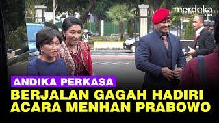 Gagah Eks Panglima TNI Andika Perkasa Berbaret Merah Hadiri Acara Menhan Prabowo