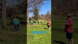 FILIPINA AND AMERICAN COUPLE IN USA A NICE DAY FOR EASTER EGG HUNT