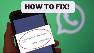 Fix WhatsApp Error Unable To Connect Please Try Again Later  100% Work  Android Data Recovery