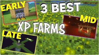 3 of the Best Minecraft XP farm 1.18  Early Mid & Late Game XP Farms Block by Block