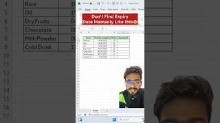 Dont Find Expiry Date in Excel‼️Instead Use Amazing Function #exceltips #exceltricks #shorts #excel