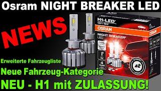  Osram Night Breaker NEWS ► Jetzt H1 LED mit ZULASSUNG  Neue Fahrzeuge Motorrad neue Zulassungen