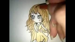 Girl draw anime cute رسم بنت انمي كيوت تعليم خطوة بخطوة