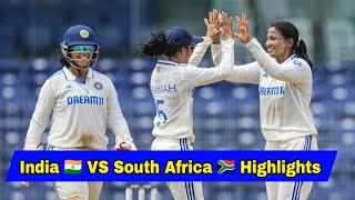 India Women vs South Africa Women 1st Test Day 4 2024 Highlights  INDW vs SAW 1st Test Highlights