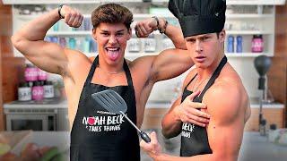 Noah Beck Tries DATE NIGHT COOKING for Dixie with Best Friend Blake Gray  AwesomenessTV