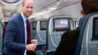 Prince William delights fan after he boards commercial flight to South Africa