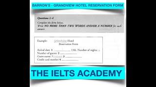 BARRONS - GRAND VIEW HOTEL RESERVATION FORM HD