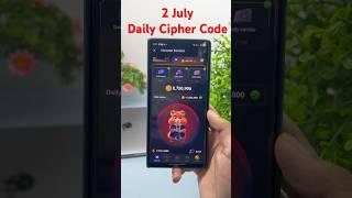 2 July Daily Cipher Hamster Kombat 1Million  #2julyciphercode #2julyhamster  #shorts