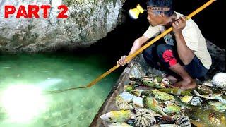 Mata Tajam & tangan jitu Luar biasa skill bapak ini menombak Ikan Shoot ikan diatas perahu #part4