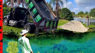 BUILDING a MASSIVE BACKYARD POND with FISH at NEW HOME