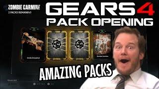 26 ZOMBIE CARMINE PACKS Gears of War 4 Gear Pack Opening