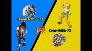 Doomscizor D3 Vs Drain Fafnir F3 Beyblade Burst Battles